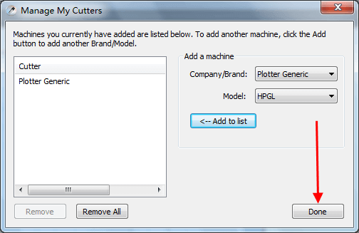 Add Cutter to List